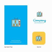 Television Company Logo App Icon and Splash Page Design Creative Business App Design Elements vector