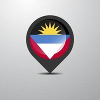 Antigua and Barbuda Map Pin vector