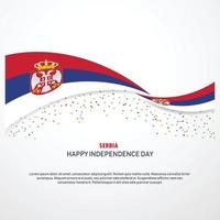 fondo de feliz día de la independencia de serbia vector