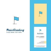 Sports flag Creative Logo and business card vertical Design Vector