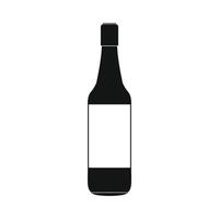 Beer bottle black simple icon vector