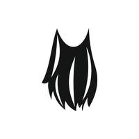 Leprechaun beard black simple icon vector