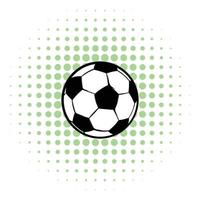 Football ball icon, comics style vector