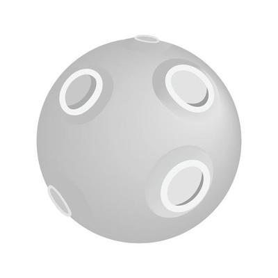 Full moon 3d isometric icon