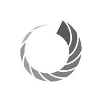 Geometric circle of inclined segments icon vector