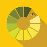 Loading circle sign icon in flat style vector