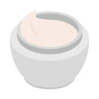 Cream icon, isometric 3d style vector