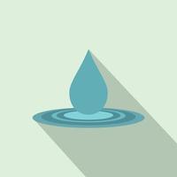 Water drop flat icon vector
