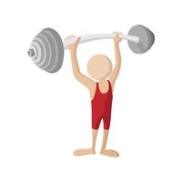 Weightlifting cartoon icon vector