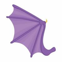 Bat wing icon, cartoon style vector