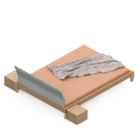 isometrico Camera da letto 3d rendere png