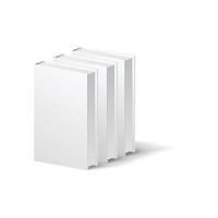 tres libros en blanco vector