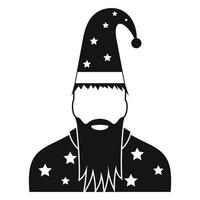 Wizard in a hat with stars vector