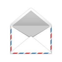 Open envelope mail flat icon vector