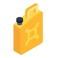 Fuel jerrycan isometric 3d icon vector