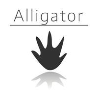 Alligator animal track vector