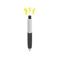 Pen with disappearing ink icon, isometric 3d style vector