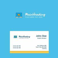 Online banking logo Design with business card template Elegant corporate identity Vector