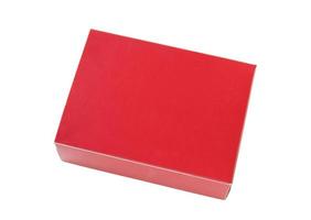 red package box isolated on white with clipping path