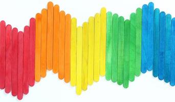 blank colorful wood ice-cream stick photo