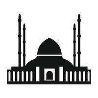 mezquita, simple, icono vector