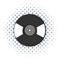 Vinyl record comics icon vector