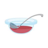 Red rowan juice cartoon icon vector