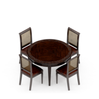 conjunto de mesa isométrica renderização 3d png