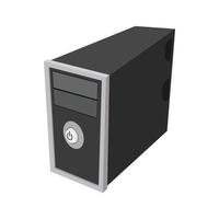 Computer icon in cartoon style vector