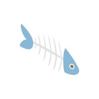 Fish bones icon, isometric 3d style vector