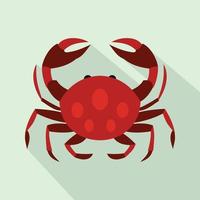 Crab icon, flat style vector