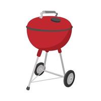 Barbecue grill cartoon icon vector