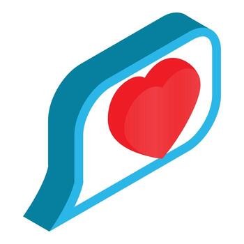 Watching message isometric 3d icon vector