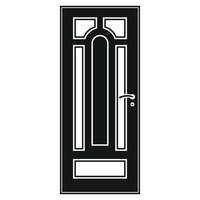 Front door icon in simple style vector