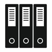 Office folders icon, simple style vector