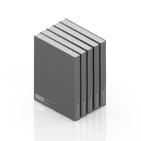 render 3d de libros isométricos png