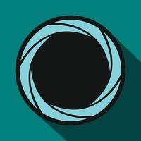 Camera aperture icon in flat style vector