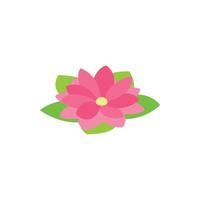 Lotus flower icon, isometric 3d style vector