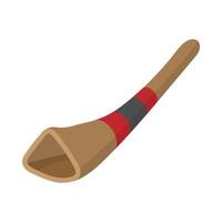 Didgeridoo, australian musical instrument vector