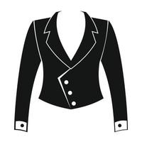 icono de chaqueta femenina, estilo simple vector