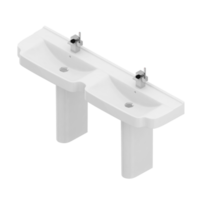 Isometric bathroom items 3D isolated render png