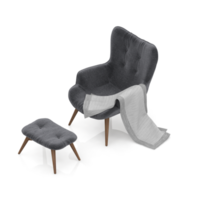 chaise isométrique rendu isolé 3d png