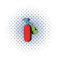 Fire extinguisher icon, comics style vector