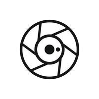 Camera aperture icon, simple style vector