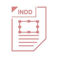 INDD file icon, cartoon style vector