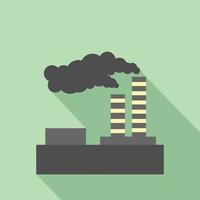 Factory pollution flat icon vector