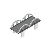 Bridge with arched railings icon vector