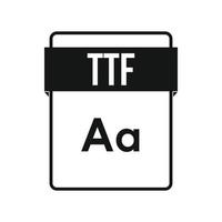 TTF file icon icon, simple style vector