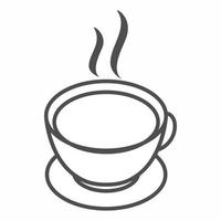 Cup of tea or cofee icon, isometric 3d style vector