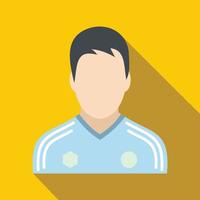 icono plano de jugador de fútbol vector